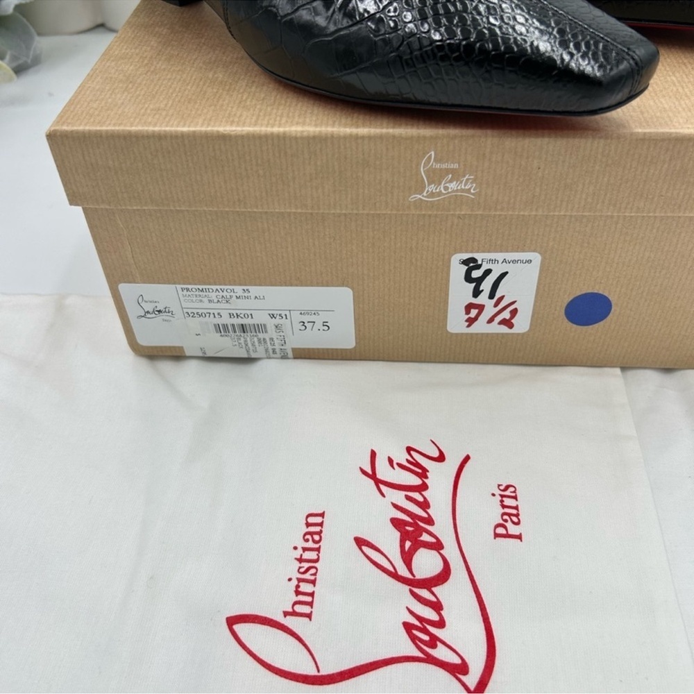 Women’s Christian Louboutin PROMIDAVOL 35 croc effect leather Chelsea boots 37.5 - Picture 4 of 12